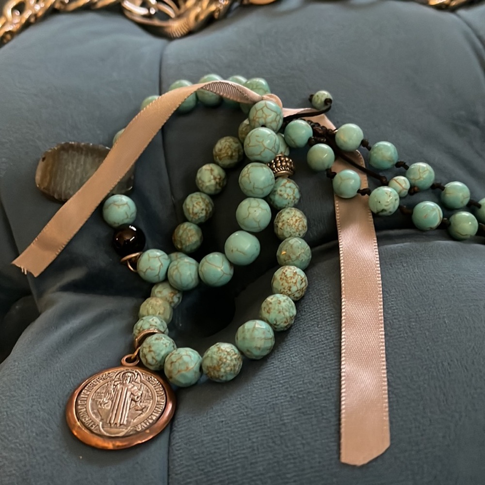Turquoise beaded bracelets - Picture 4 of 4